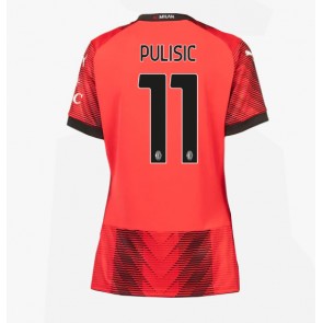 AC Milan Christian Pulisic #11 Hjemmebanetrøje Dame 2023-24 Kort ærmer